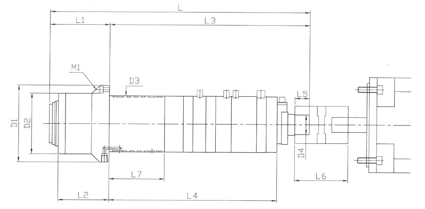 /milling turning spindle outer dimensions